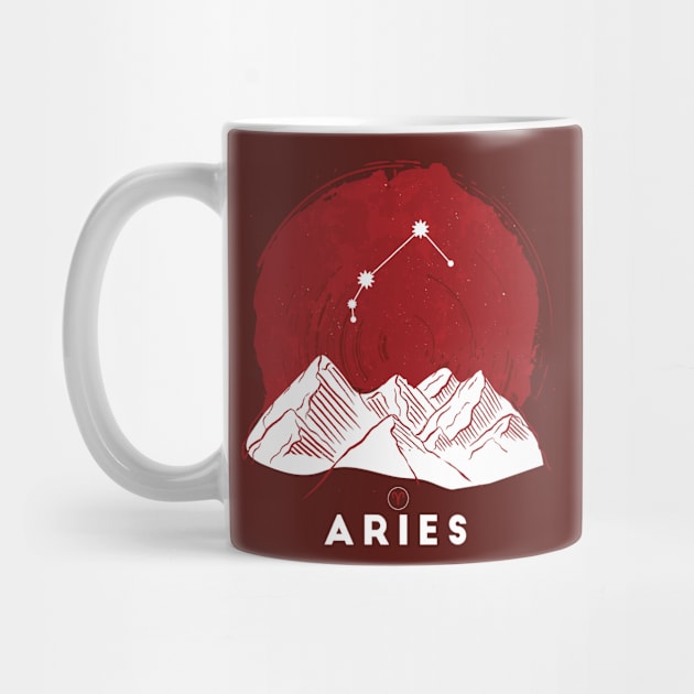 Retro Aries Zodiac Sign // Vintage Astrology by SLAG_Creative